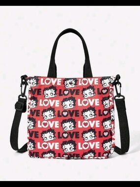 Betty Boop Red and Black 'LOVE' Crossbody Tote
